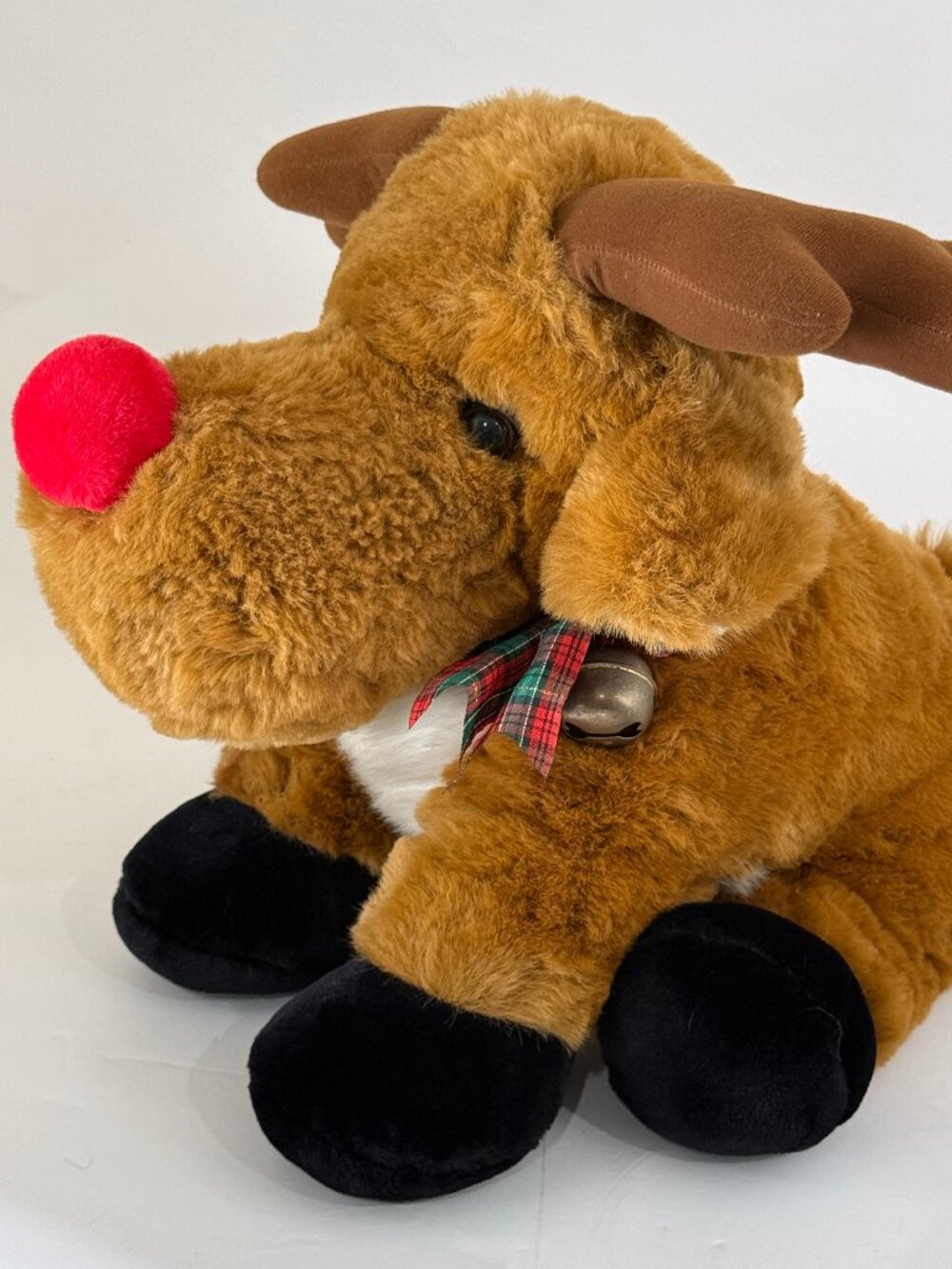 Fairview Vintage Rudolph Red Nose Reindeer 18" Plush Christmas Stuffed Toy